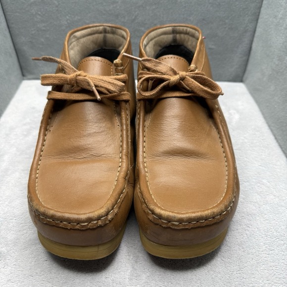 Clarks Stinson Hi Men\'s 10.5 Brown Leather Moc Toe Chukka Boots Walking Comfort